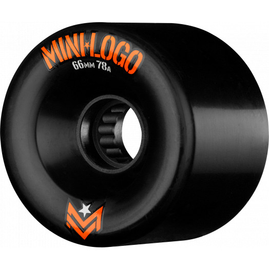 Mini Logo A.W.O.L. Skateboard Wheels A-cut Black 66mm 78A 4pk