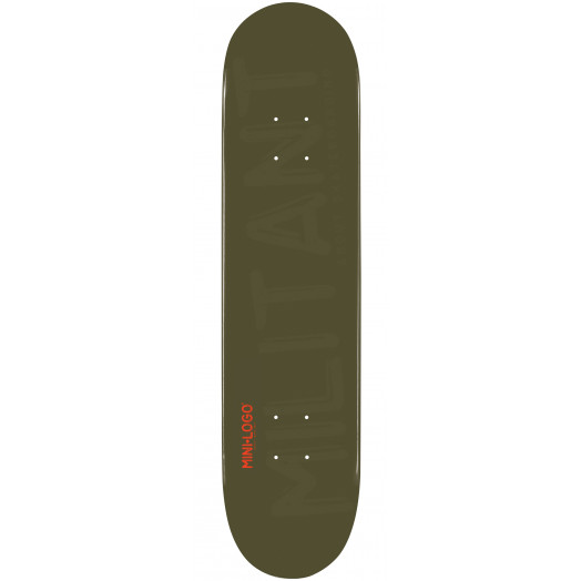 Mini Logo Militant Skateboard Deck 126 Green - 7.625 x 31.625