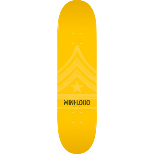 Mini Logo Quartermaster Skateboard Deck 191 Yellow - 7.5 x 28.65