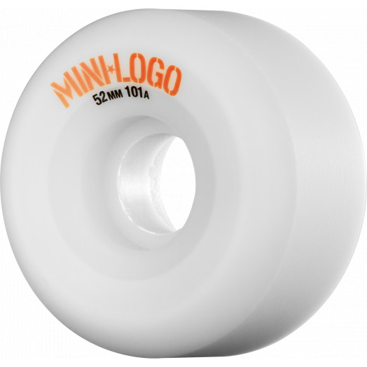 Mini Logo Wheel A-Cut 52mm 101a White4 pk