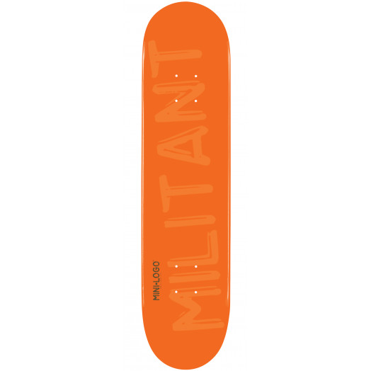 Mini Logo Militant Skateboard Deck 181 Orange - 8.5 x 33.5