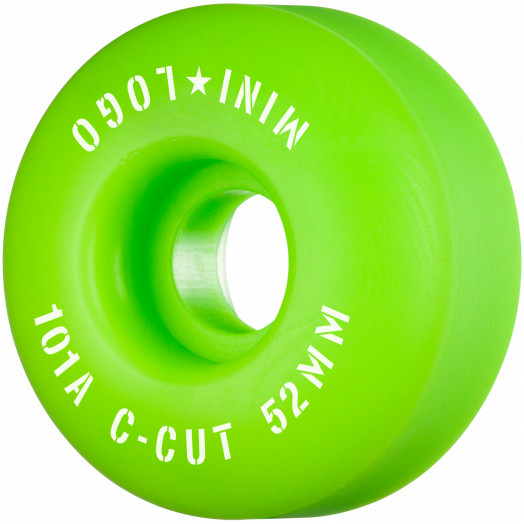 Mini Logo Skateboard Wheels C-cut "2" 52mm 101A Green 4pk