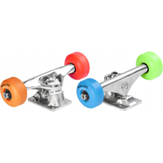 Mini Logo Truck Assembly - 7.63" Polished - ML Bearings - 52mm 101a Assorted Color Wheels