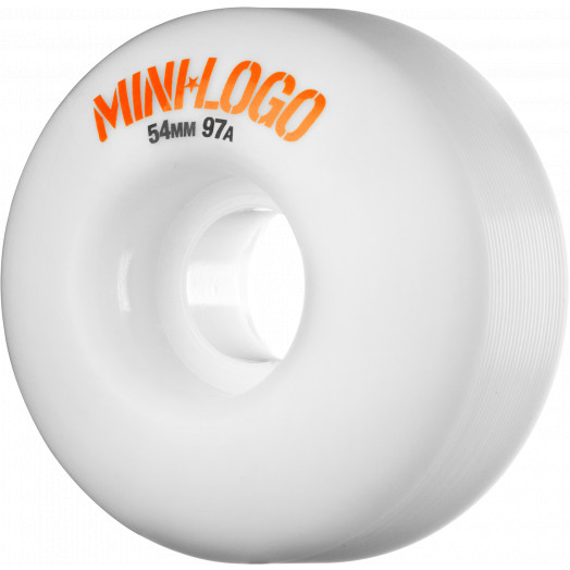 Mini logo C-cut Skateboard Wheels 54mm 97a White 4pk