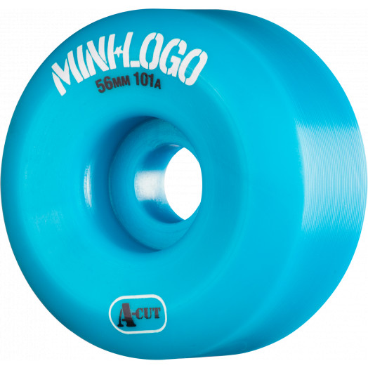 Mini Logo Skateboard Wheels A-cut 56mm 101A Blue 4pk