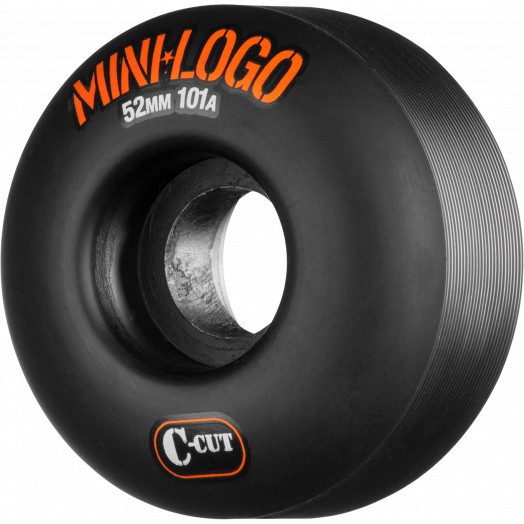 Mini Logo Skateboard Wheels C-cut 52mm 101A Black 4pk