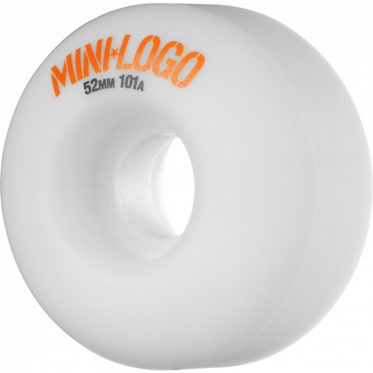 Mini Logo Wheel C-cut 52mm 101A White 4pk