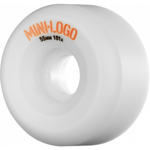 Mini Logo A-cut Wheel 55mm 101a White 4pk