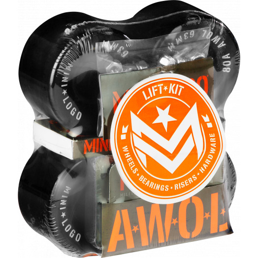 Mini Logo A.W.O.L. Lift Kit 63mm 80a Black Skateboard Wheels