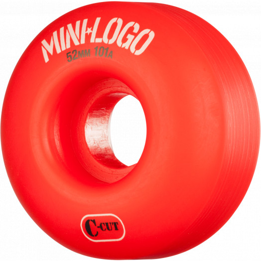 Mini Logo Skateboard Wheels C-cut 52mm 101A Red 4pk