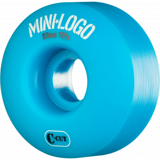 Mini Logo Skateboard Wheels C-cut 53mm 101A Blue 4pk