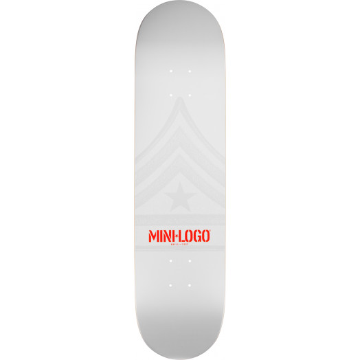 Mini Logo Quartermaster Skateboard Deck 127 White- 8 x 32.125
