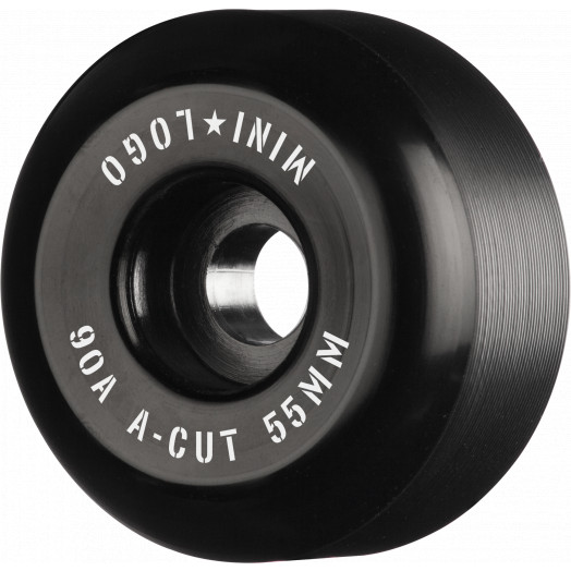 Mini Logo Skateboard Wheels A-cut "2" 55mm 90A Black 4pk