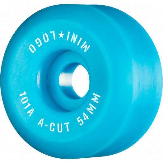 Mini Logo Skateboard Wheels A-cut "2" 54mm 101A Blue 4pk
