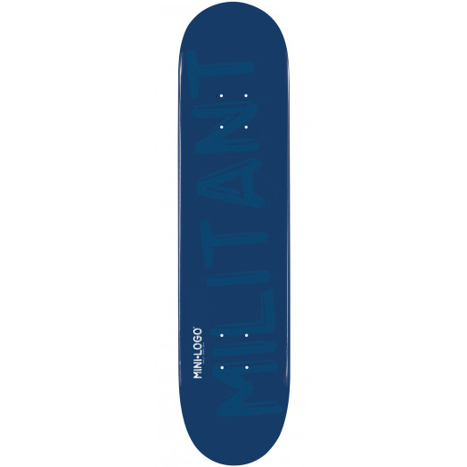 Mini Logo Militant Skateboard Deck 124 Navy - 7.5 x 31.375