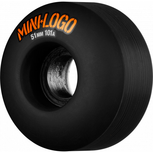 Mini Logo Wheel C-cut 51mm 101A Black 4pk