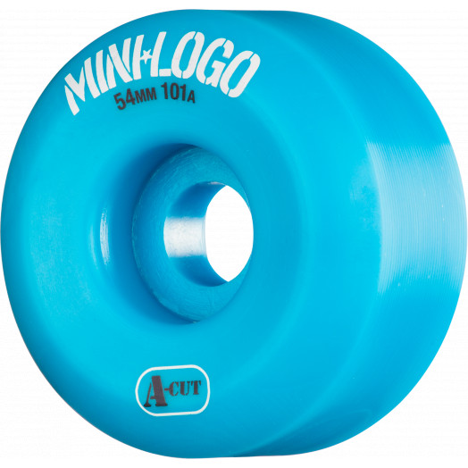 Mini Logo Skateboard Wheels A-cut 54mm 101A Blue 4pk