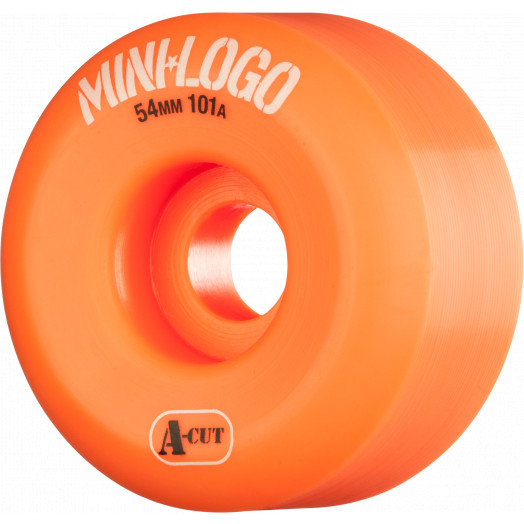 Mini Logo Skateboard Wheels A-cut 54mm 101A Orange 4pk