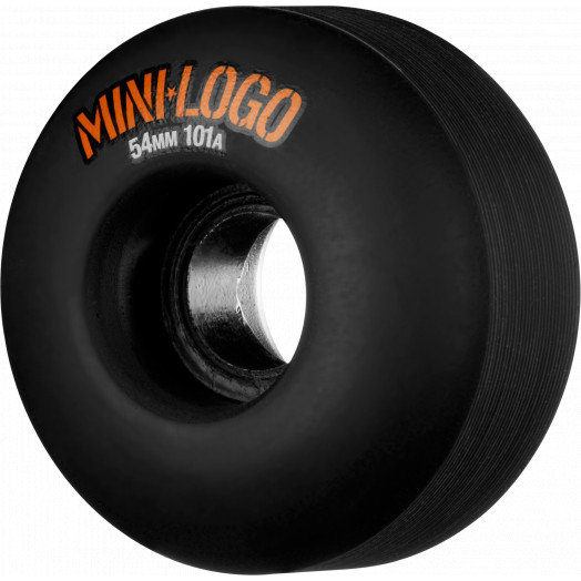 Mini Logo Wheel C-cut 54mm 101A Black 4pk