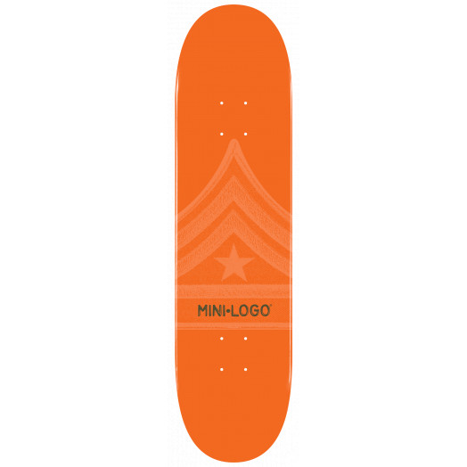 Mini Logo Quartermaster Skateboard Deck 126 Orange - 7.625 x 31.625