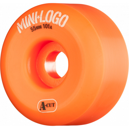 Mini Logo Skateboard Wheels A-cut 55mm 101A Orange 4pk