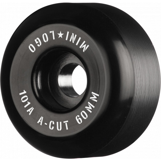 Mini Logo Skateboard Wheels A-cut "2" 60mm 101A Black 4pk