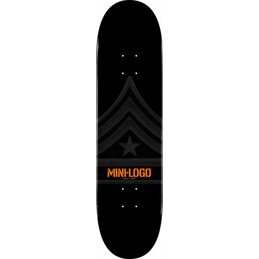 Mini Logo Quartermaster Skateboard Deck 126 Black - 7.625 x 31.625