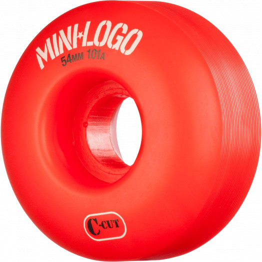 Mini Logo Skateboard Wheels C-cut 54mm 101A Red 4pk