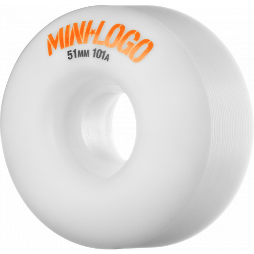 Mini Logo Wheel C-cut 51mm 101A White 4pk