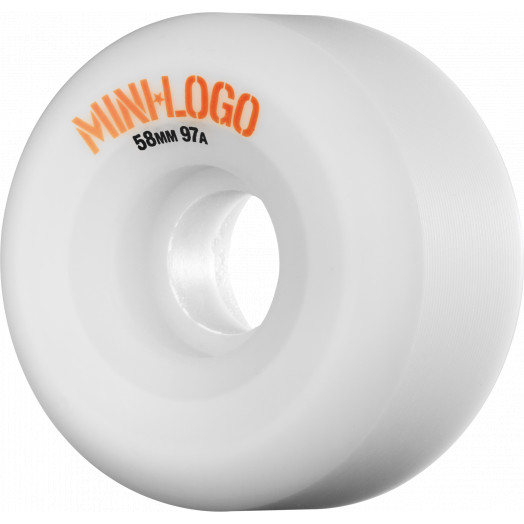 Mini Logo A-cut Wheel 58mm 97a White 4pk