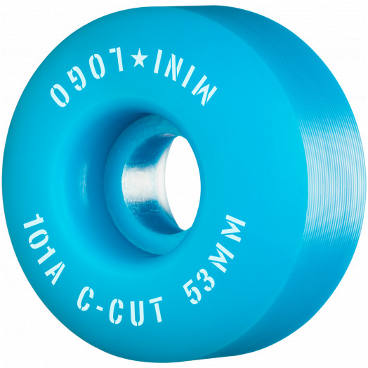 Mini Logo Skateboard Wheels C-cut "2" 53mm 101A Blue 4pk