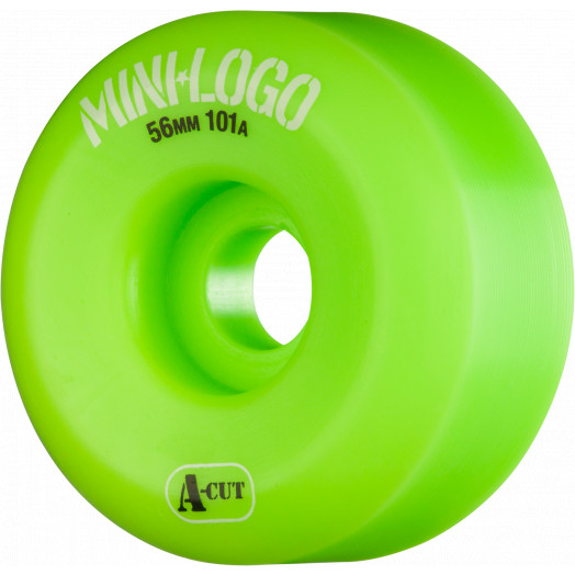 Mini Logo Skateboard Wheels A-cut 56mm 101A Green 4pk