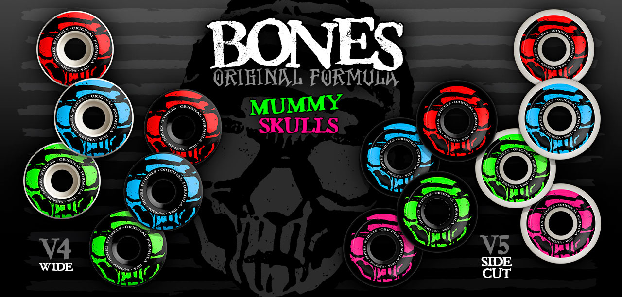 Bones Original Formula 'Mummy Skulls' Skateboard Wheels