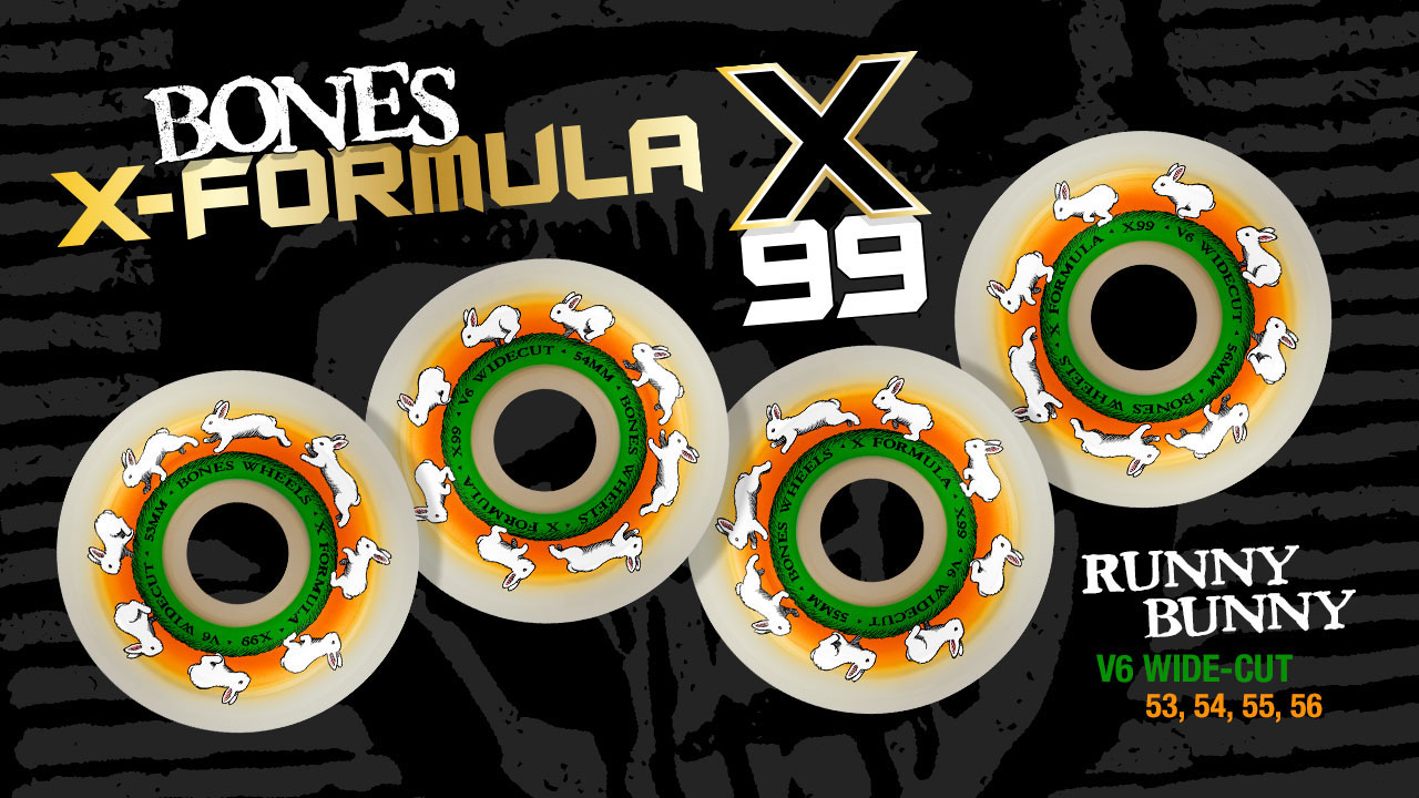 Bones X-Formuly 'Runny Bunny' Skateboard Wheels