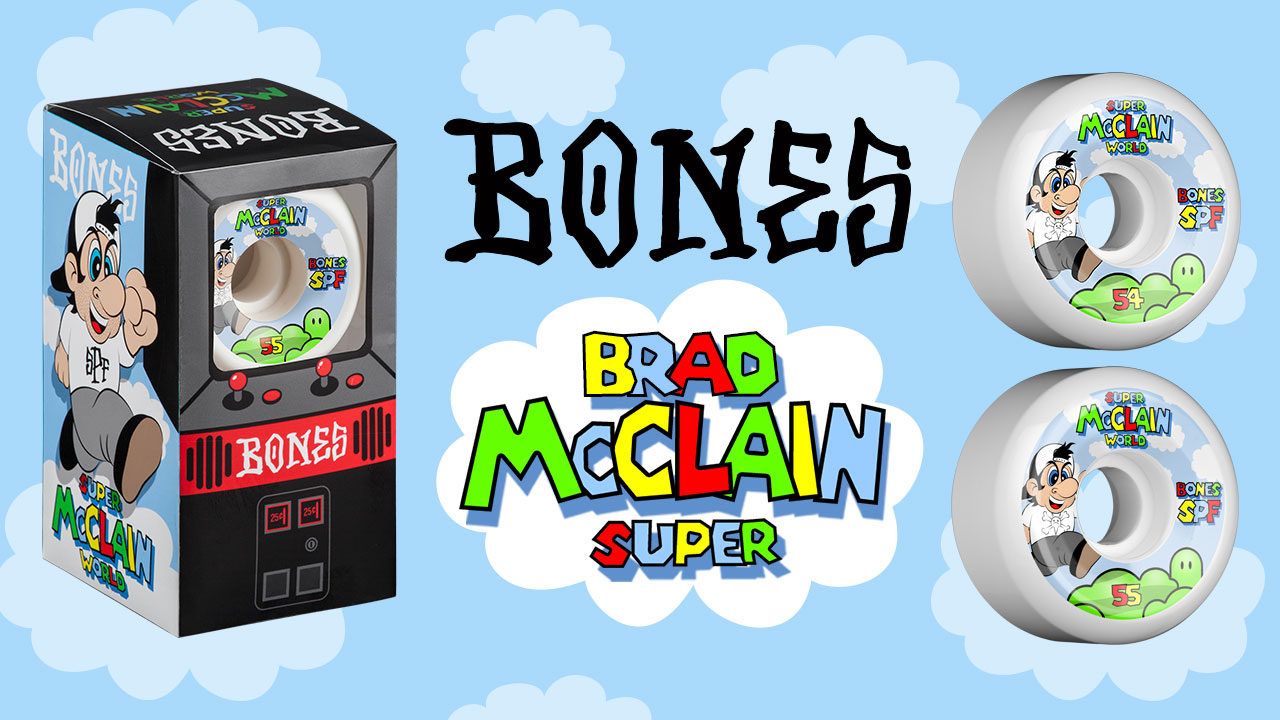 BONES Brad McClain new 'Super' Pro Skateboard Wheels